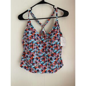 Eco Beach Floral Tankini Top XL Multicolor